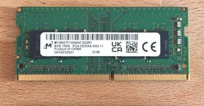 Оперативная память Micron So-Dimm DDR4 8GB 3200MHz CL22 MTA8ATF1G64HZ-3G2R1