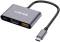 Миниатюра Canyon hub DS-4 3in1 USB-C Grey CNS-TDS4, фото 1