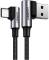 Миниатюра Ugreen USB 2.0 AM to USB-C 2.0m 3A 90° corner US176 black 20857, фото 1