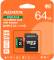 Миниатюра ADATA 64GB microSD class 10 UHS-I U3 V30 A2 Speed Plus UD64GUI3V30A2SP-RA1, фото 3