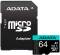 Миниатюра ADATA 64GB microSD class 10 UHS-I U3 V30 A2 Premier Pro AUSDX64GUI3V30SA2-RA1, фото 1