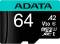 Миниатюра ADATA 64GB microSD class 10 UHS-I U3 V30 A2 Premier Pro AUSDX64GUI3V30SA2-RA1, фото 2