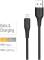 Миниатюра ColorWay USB 2.0 AM to Lightning 2.0m 3A textured PVC black CW-CBUL095-BK, фото 5