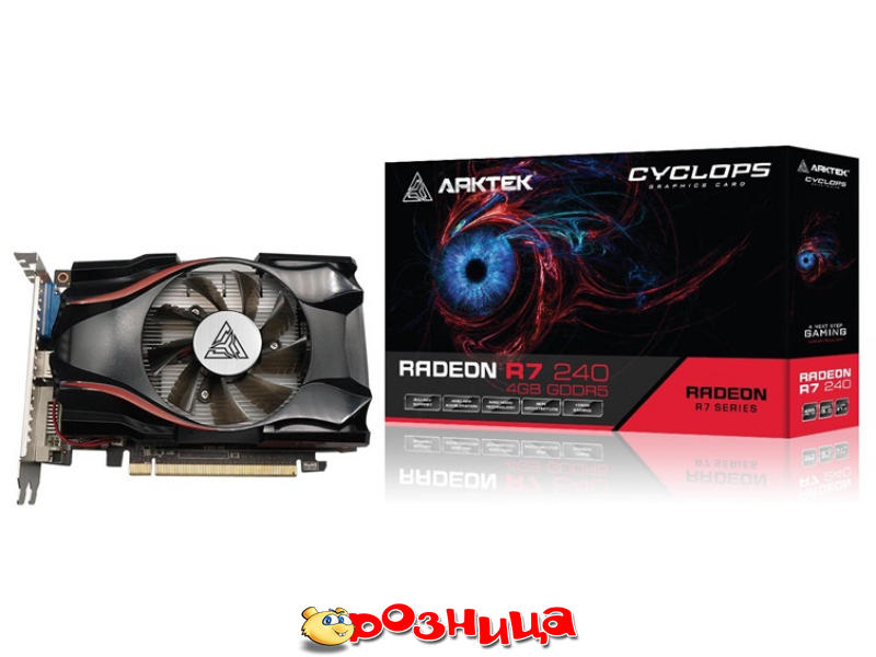 Ati Radeon R7 240 Видеокарта Arktek Radeon R7 240 4GB AKR240D5S4GH1 в Рознице
