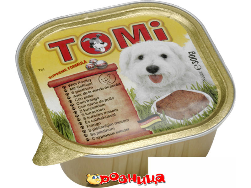 133.008 tomi консервы для собак 300г с птицей (упак 18шт) Германия (3859889939454)